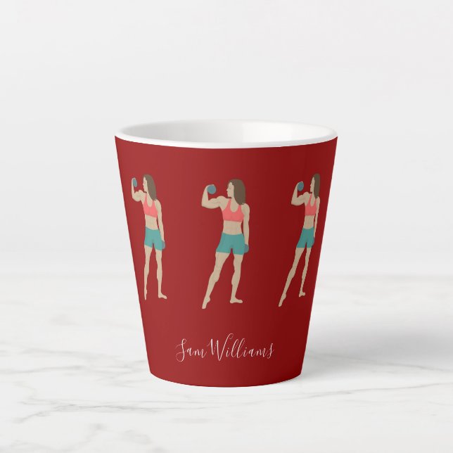 Bodybuilding Latte Mug (Front)