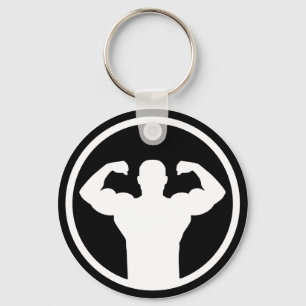 Bodybuilding logo keychain