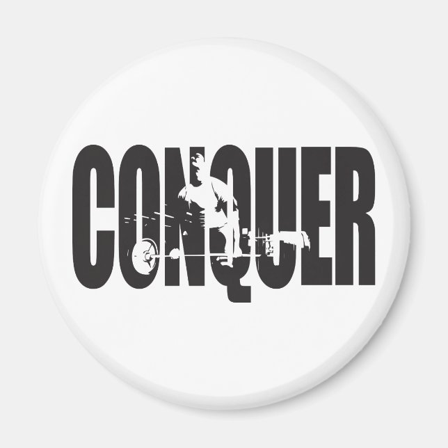 Bodybuilding Motivation - Conquer Magnet (Front)