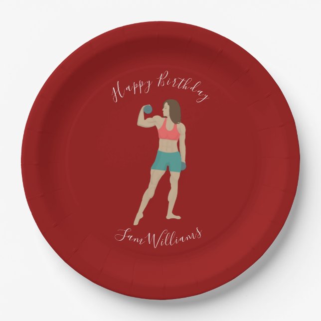 Bodybuilding Paper Plate (Front)