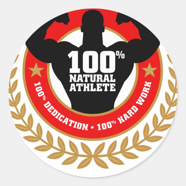 bodybuilding.png classic round sticker (Front)