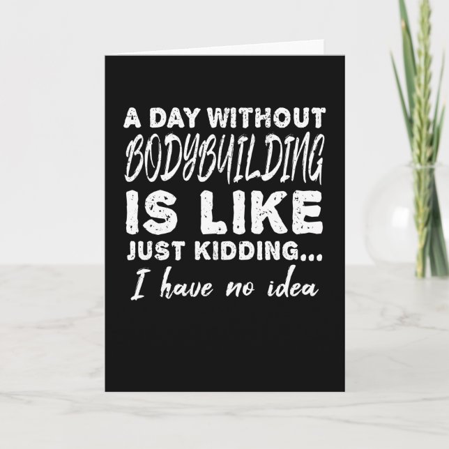 Bodybuilding Saying Gift Retro Birthday Card (Front)