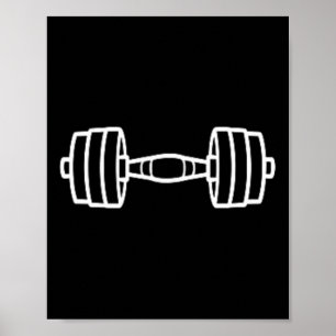 Bodybuilding Sport Minimalist Simple Dumbbell 1 Poster