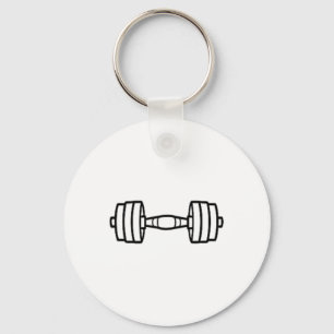 Bodybuilding Sport Minimalist Simple Dumbbell  Keychain