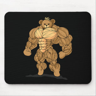 Bodybuilding Strength Sport Bear Mouse Pad