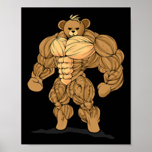 Bodybuilding Strength Sport Bear Poster