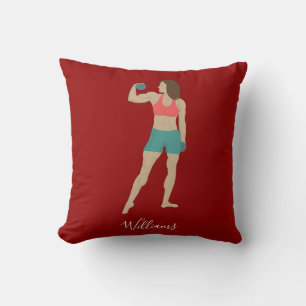Bodybuilding Throw Pillow