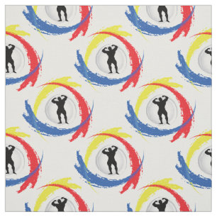 Bodybuilding Weightlifing Tricolor Sport Emblem Fabric
