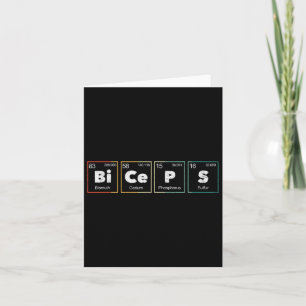 Bodybuilding Weightlifting Biceps Periodic Table E Card