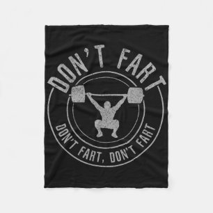 Bodybuilding Weightlifting Power Lifting Don't Far Fleece Blanket