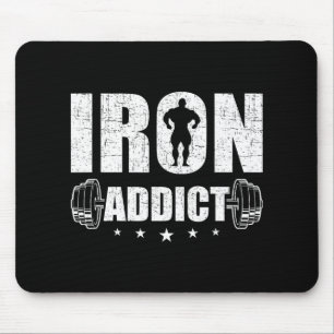Bodybuilding Weightlifting Workout Gift Co. Iron A Mouse Pad