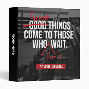 Bodybuilding Workout Motivational Words Binder