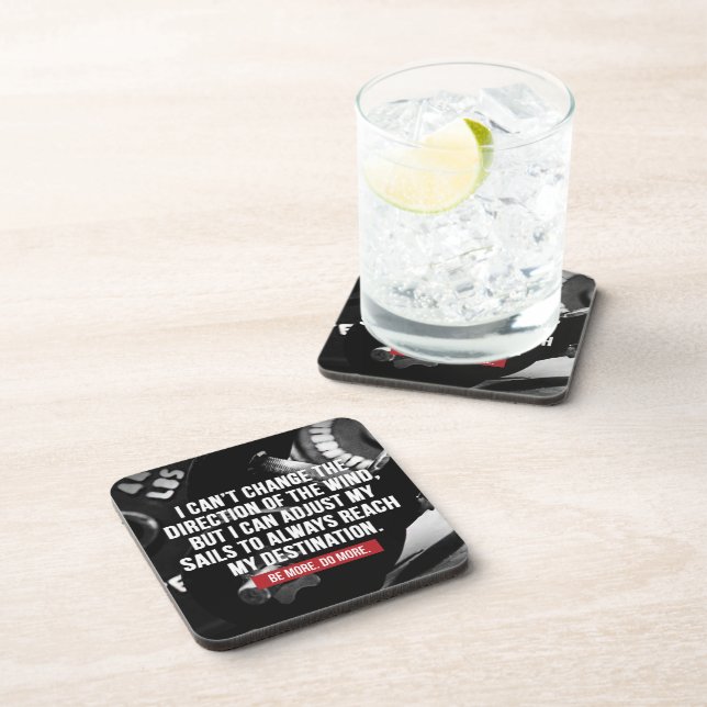 Bodybuilding Workout Motivational Words Coaster (Right Side)