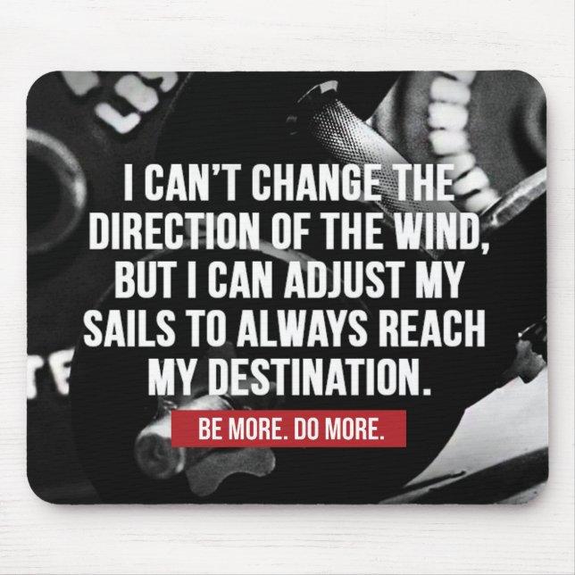Bodybuilding Workout Motivational Words Mouse Pad (Front)