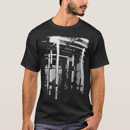 Bodybuilding Workout Picture- Squat Rack T-Shirt