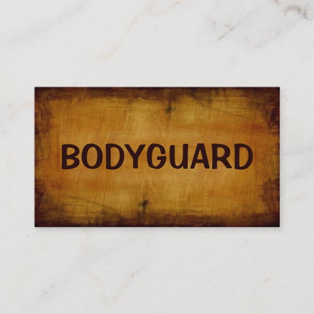 Bodyguard Antique Carte de visite (Devant)