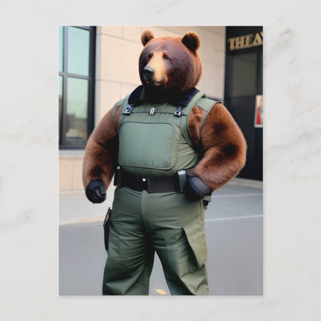 Bodyguard bear postcard (Front)