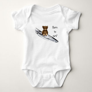 Bodystocking white baby “Born to surfing” with Bodysuit