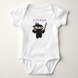 bodysuit funny , ninja 01 . baby bodysuit