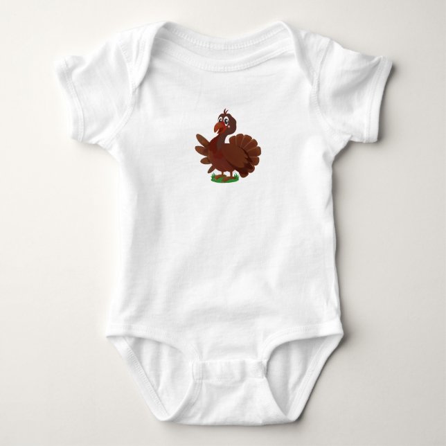 Bodysuit - Printed with a charming turkey design (Front)