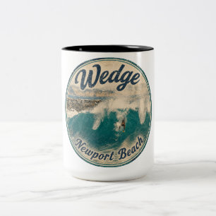 Bodysurfing the Wedge - John Minar Photography Two-Tone Coffee Mug