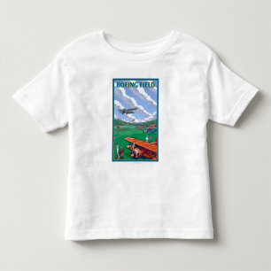 Boeing Field Vintage Travel Poster Toddler T-shirt