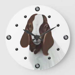 Boer Goat Painting Wall Clock