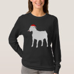 Boer Goat Santa Hat Christmas T-Shirt<br><div class="desc">Boer Goat Santa Hat Christmas</div>