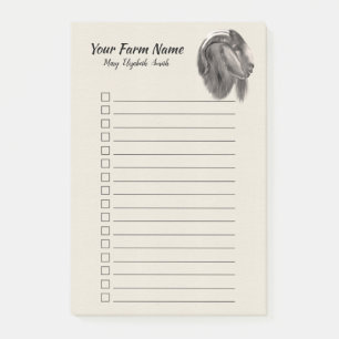 Boer GOAT Your Farm Name To Do List GetYerGoat™ Post-it Notes