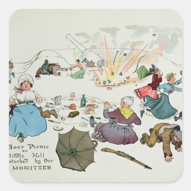 Boer picnic on Middle Hill disturbed Square Sticker (Front)