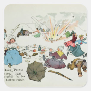 Boer picnic on Middle Hill disturbed Square Sticker