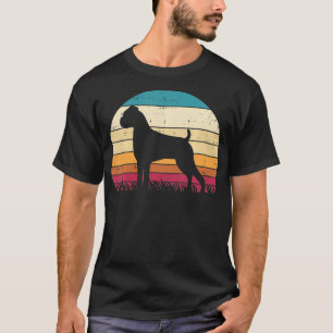 Boer Silhouette Sunset Retro Animal Pet Dog Lover  T-Shirt