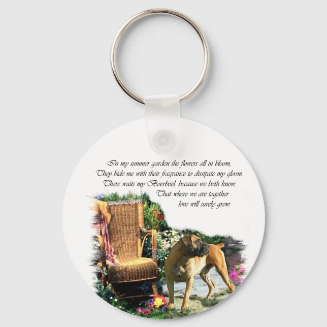 Boerboel Art Gifts Keychain (Front)