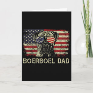 Boerboel Dad Dog Lovers American Flag 4th Of July Card