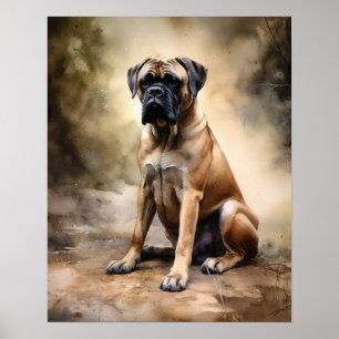 Boerboel Dog Art Print Poster