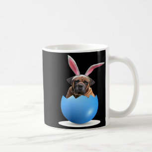 Boerboel Dog Easter Bunny Colored Egg Hunting Chur Coffee Mug