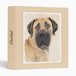 Boerboel Painting - Cute Original Dog Art Binder