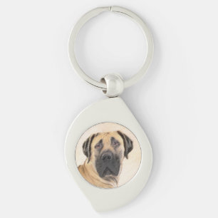 Boerboel Painting - Cute Original Dog Art Keychain