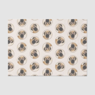 Boerboel Painting Fawn Red Mastiff Pet Dog Art Tissue Paper