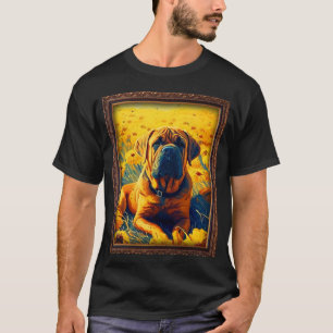 Boerboel Painting Sunflower Flower Mom Women Flora T-Shirt