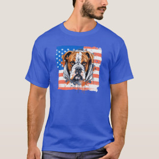 BoerDogbreed dogdad DogMom BoerDog USAFlag gift vi T-Shirt