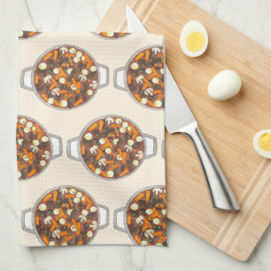 Boeuf Bourguignon Beef Burgundy Stew French Food Kitchen Towel