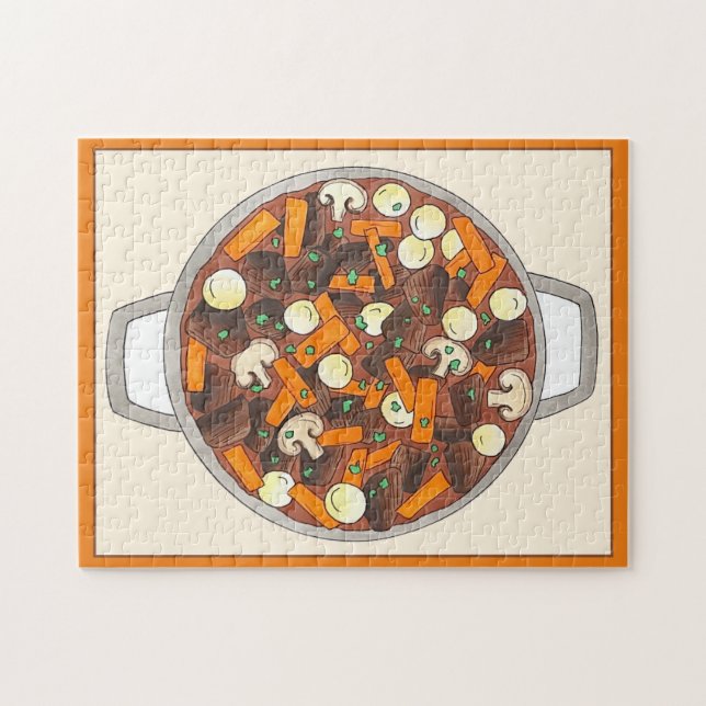 Boeuf Bourguignon Beef Stew Dinner Party Potluck Jigsaw Puzzle (Horizontal)