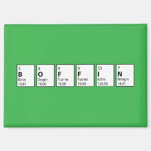 Boffin Egghead Periodic Table Graduation Magnet