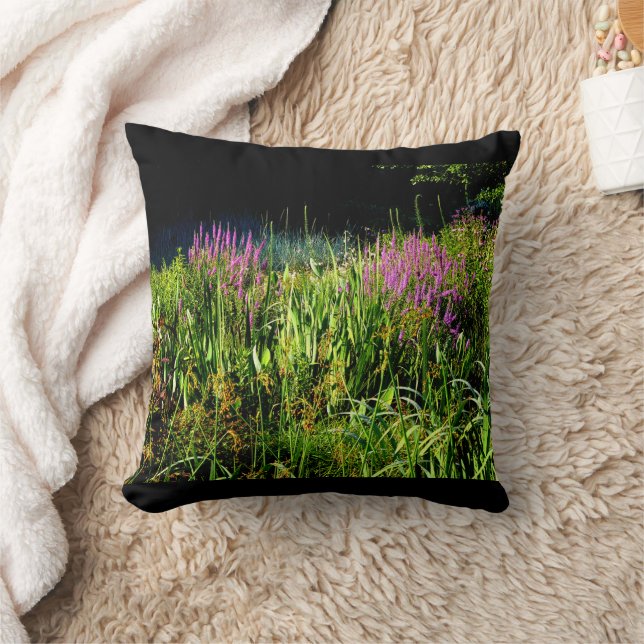 Bog Garden Throw Pillow (Blanket)