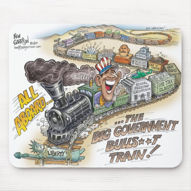 Bog Gov BullSh*t Train Mousepad (Front)