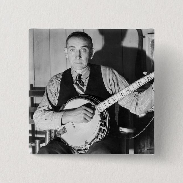 Bog Trotters Band, 1930s 2 Inch Square Button (Front)