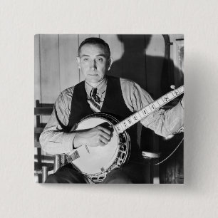 Bog Trotters Band, 1930s 2 Inch Square Button