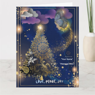 Boganhues Print Christmas Folded Greeting Card