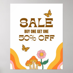 BOGO à 50% de réduction de la vente Signe, affiche